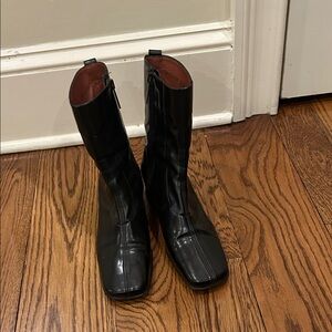 Donald J. Pliner Black Leather Women's Boots